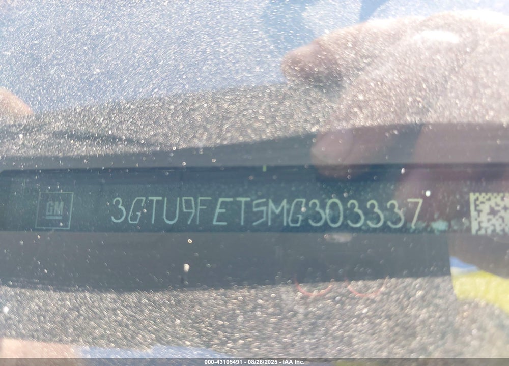 2021 GMC SIERRA 1500 VIN: 3GTU9FET5MG303337