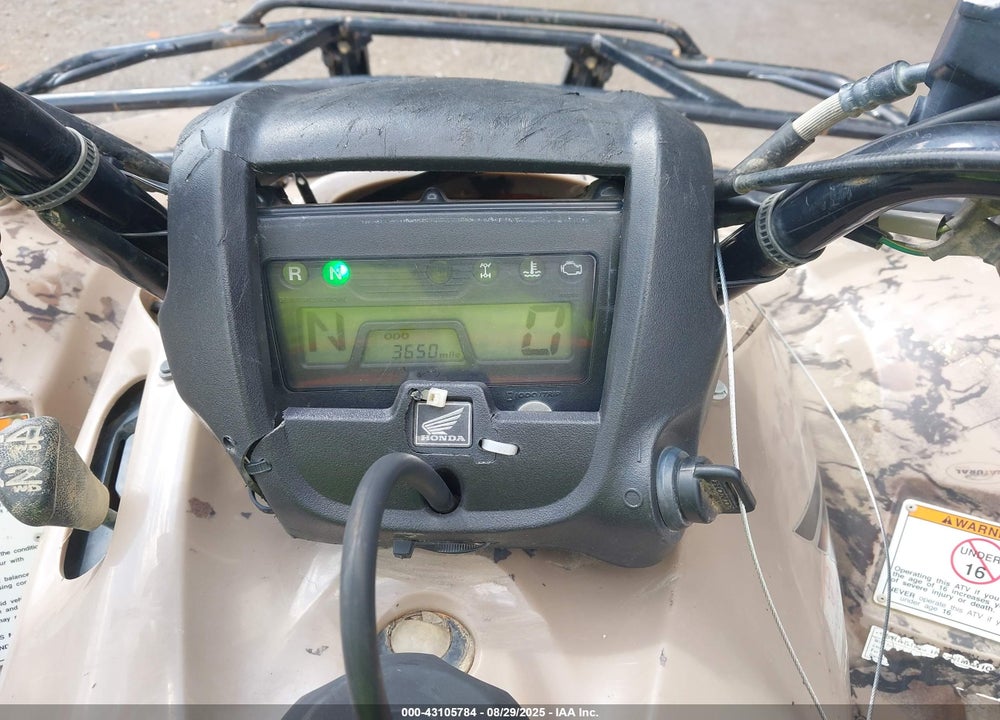 2013 HONDA TRX420 FA VIN: 1HFTE3748D4400272
