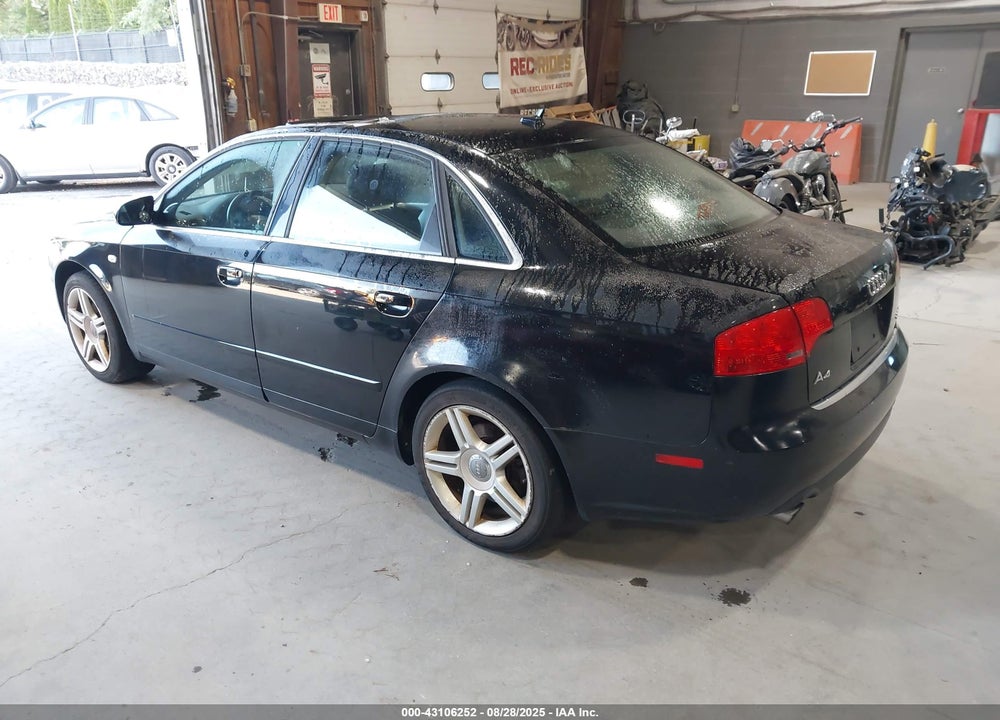 2007 AUDI A4 2.0T VIN: WAUDF78E17A186223