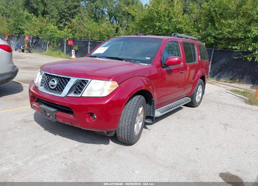2008 NISSAN PATHFINDER SE VIN: 5N1AR18B78C651802
