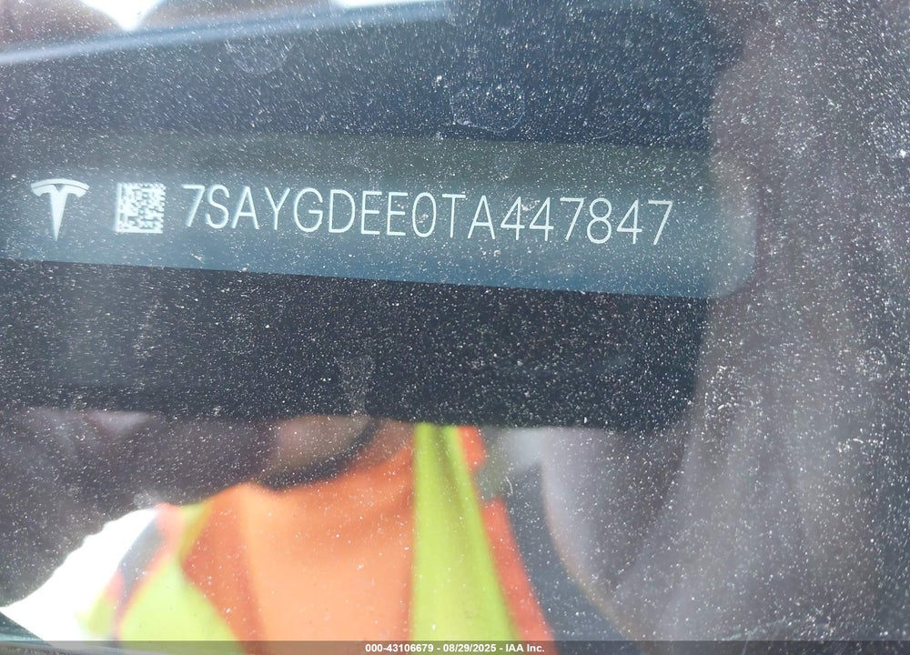 2026 TESLA MODEL Y VIN: 7SAYGDEE0TA447847