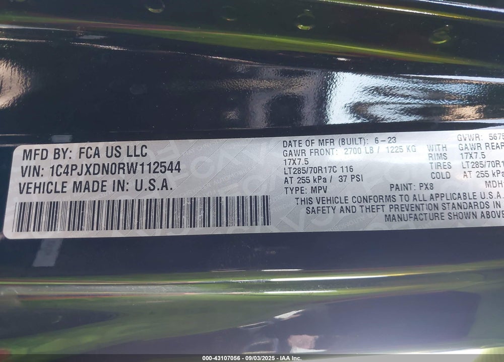 2024 JEEP WRANGLER / VIN: 1C4PJXDN0RW112544