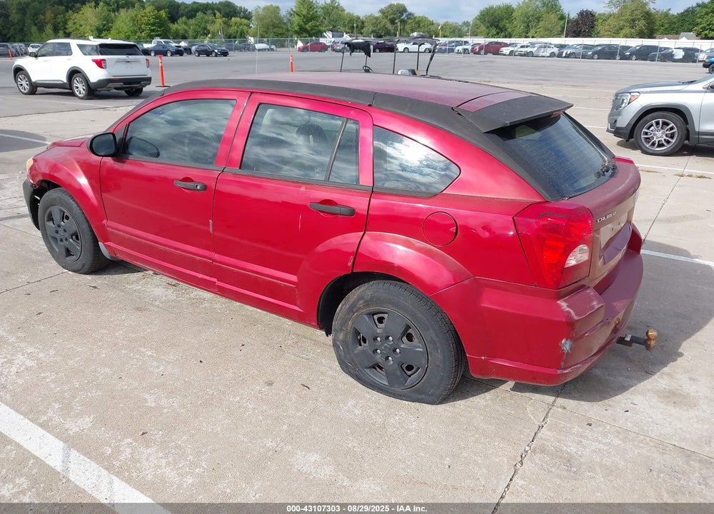 2008 DODGE CALIBER SE VIN: 1B3HB28B28D629344