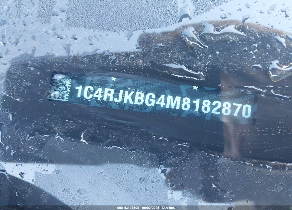 2021 JEEP GRAND CHEROKEE L VIN: 1C4RJKBG4M8182870