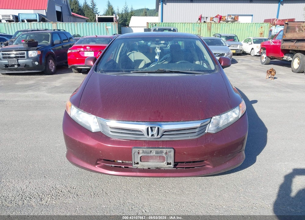 2012 HONDA CIVIC VIN: 19XFB2F56CE368925
