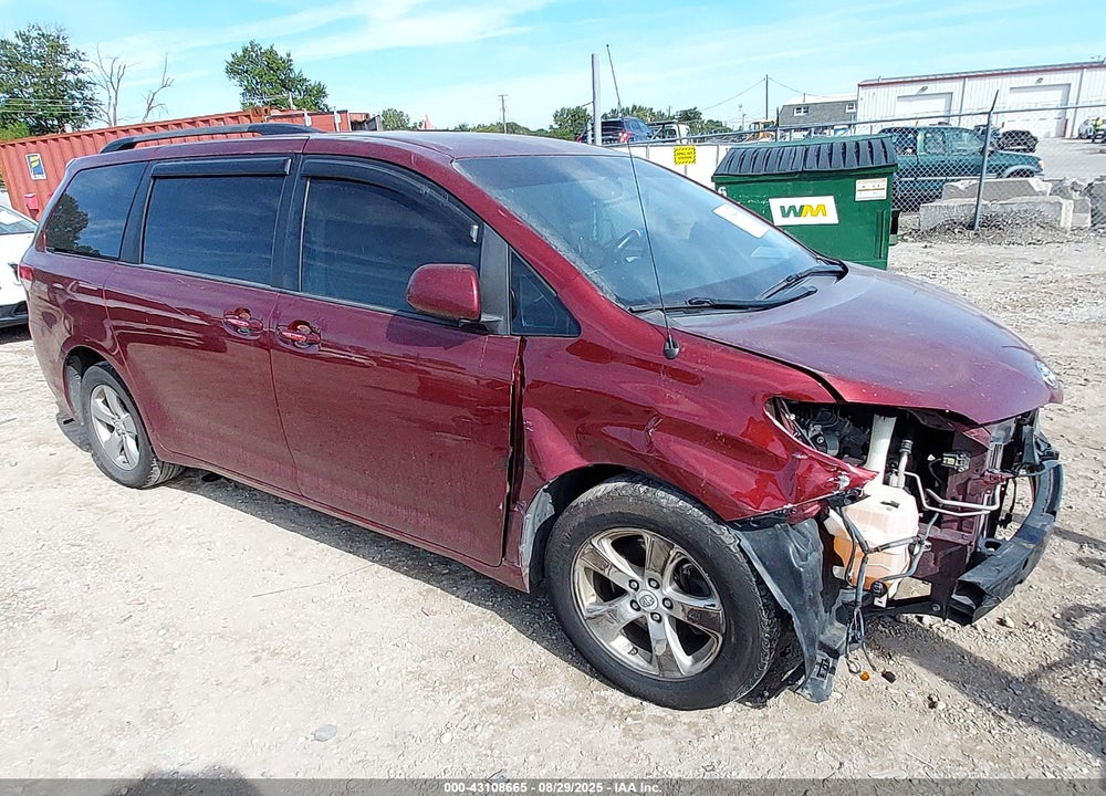 2012 TOYOTA SIENNA LE V6 8 PASSENGER VIN: 5TDKK3DC7CS253374