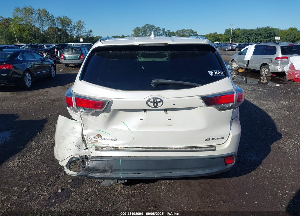 2016 TOYOTA HIGHLANDER VIN: 5TDJKRFH8GS253123
