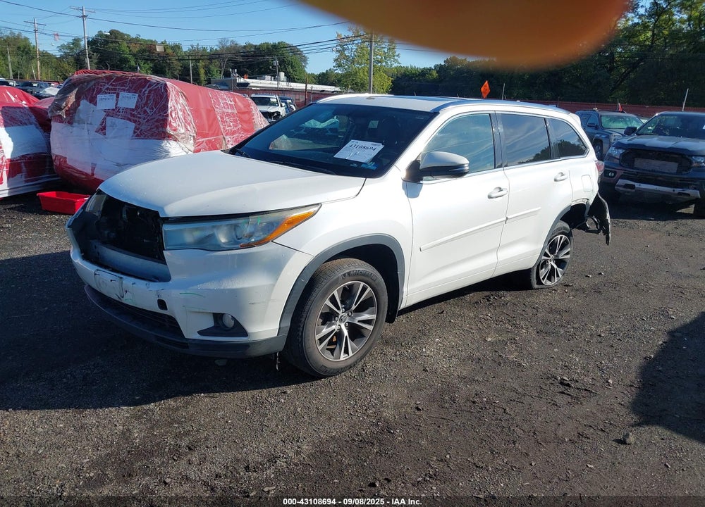 2016 TOYOTA HIGHLANDER VIN: 5TDJKRFH8GS253123