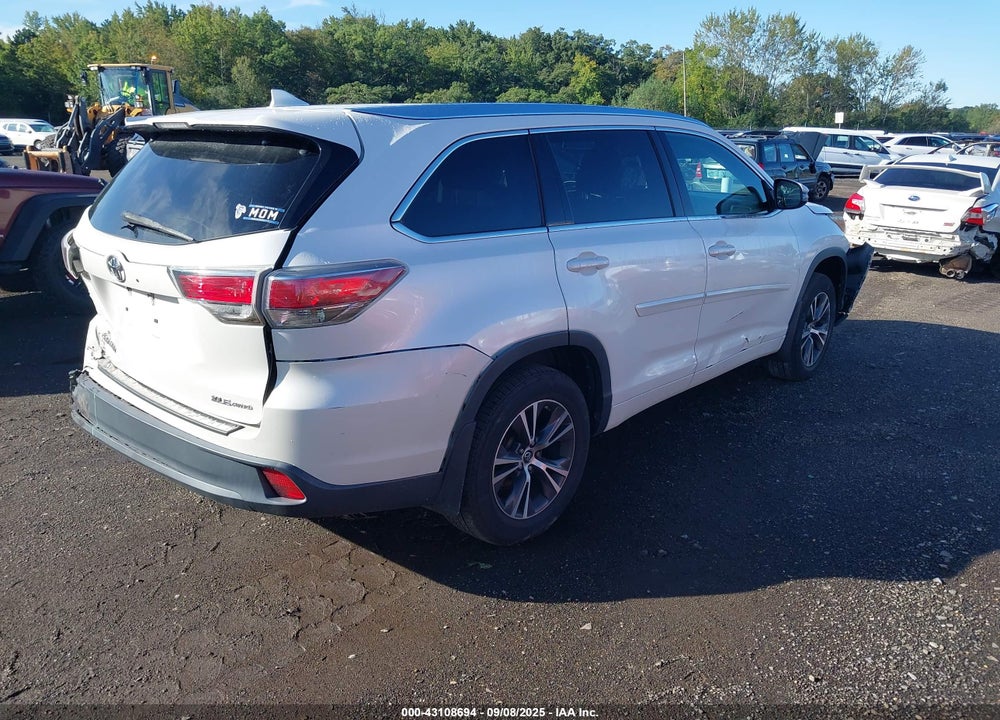 2016 TOYOTA HIGHLANDER VIN: 5TDJKRFH8GS253123