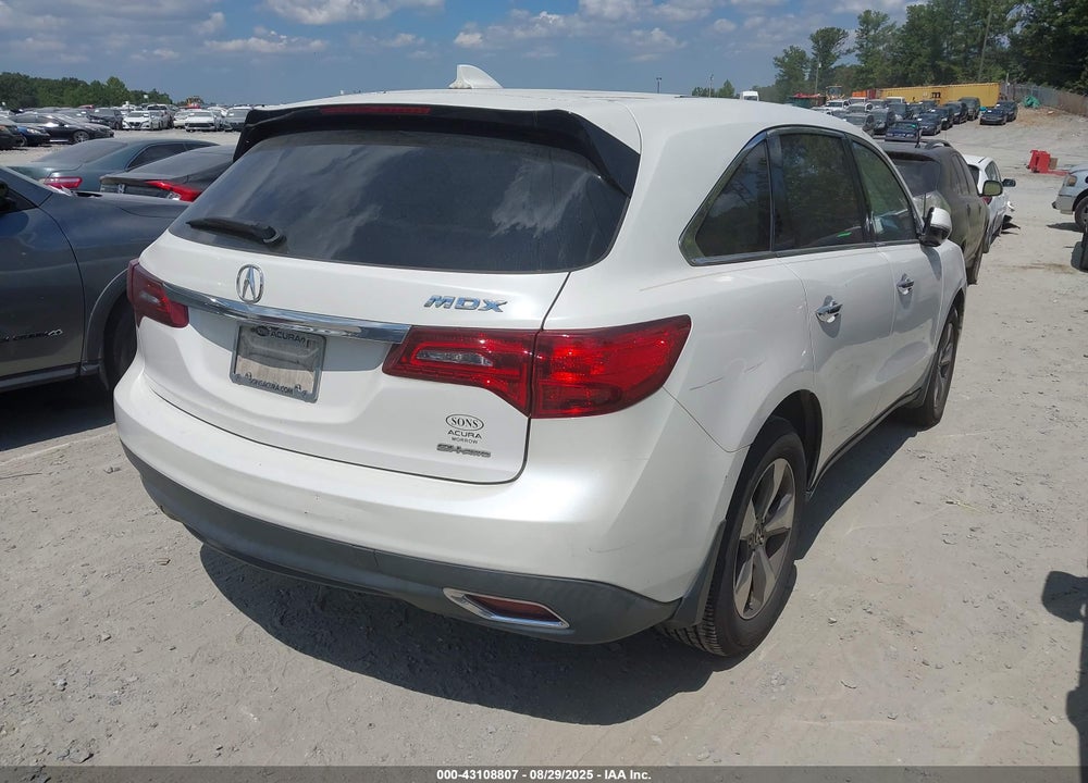 2014 ACURA MDX VIN: 5FRYD4H26EB014397
