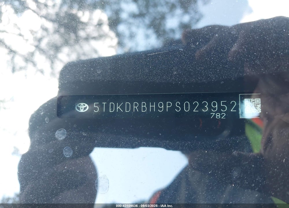 2023 TOYOTA HIGHLANDER VIN: 5TDKDRBH9PS023952