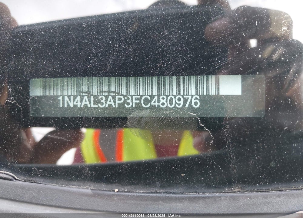 2015 NISSAN ALTIMA VIN: 1N4AL3AP3FC480976
