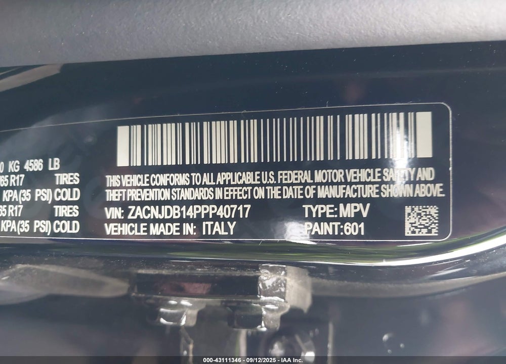 2023 JEEP RENEGADE VIN: ZACNJDB14PPP40717