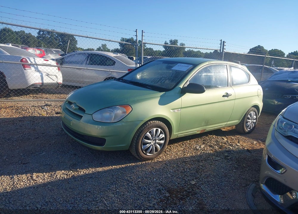 2008 HYUNDAI ACCENT GS VIN: KMHCM36C18U095530