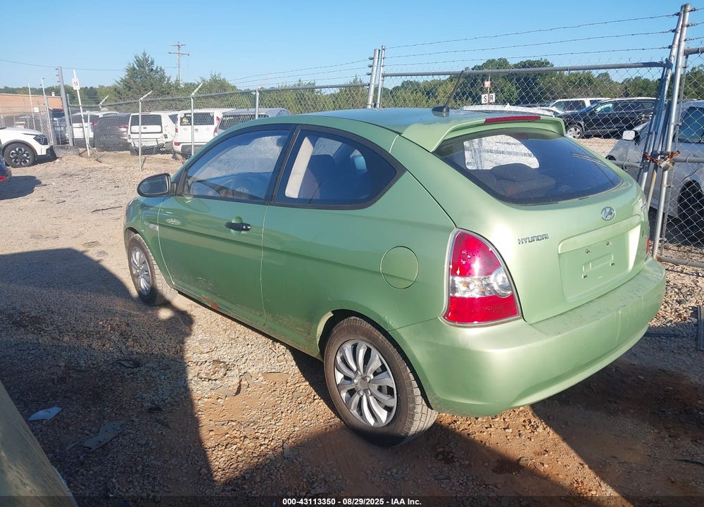 2008 HYUNDAI ACCENT GS VIN: KMHCM36C18U095530