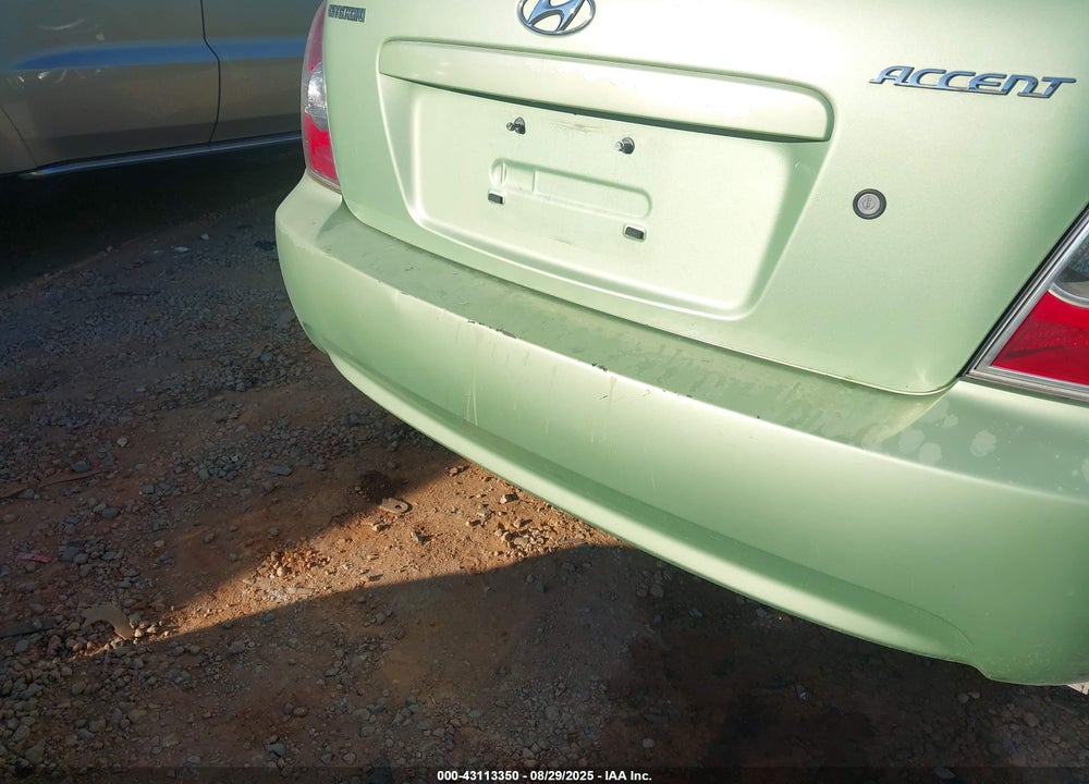 2008 HYUNDAI ACCENT GS VIN: KMHCM36C18U095530