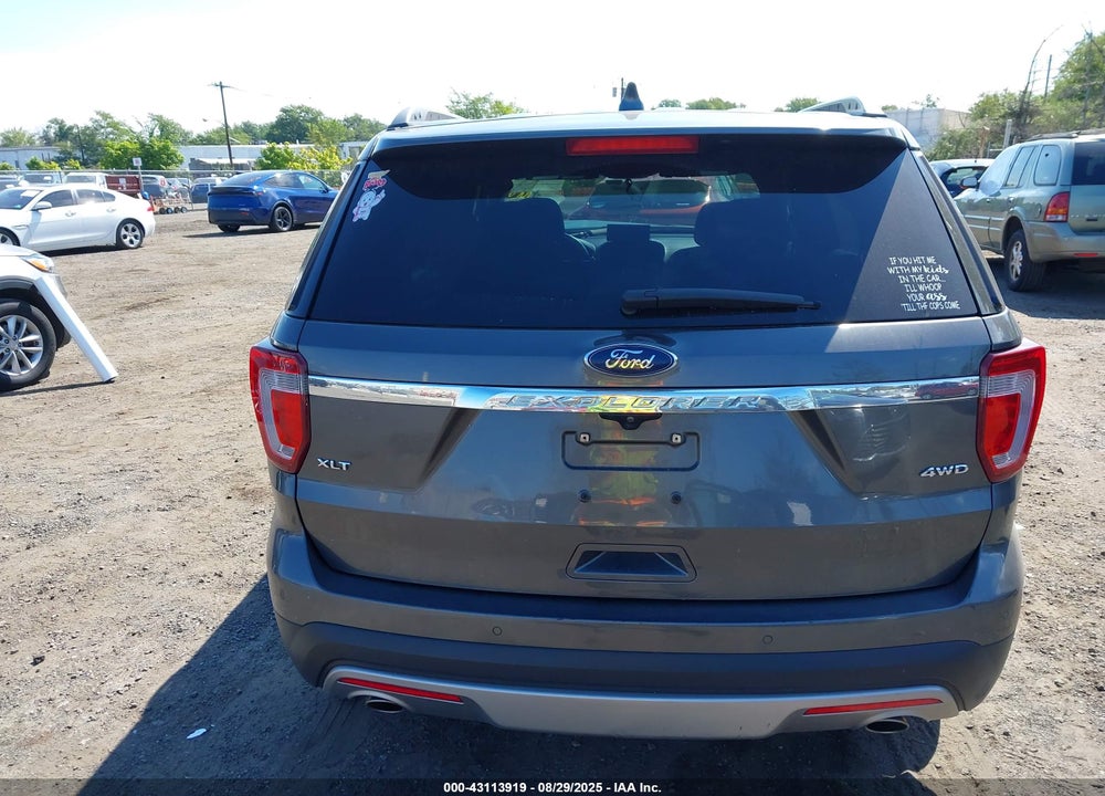 2017 FORD EXPLORER XLT VIN: 1FM5K8D85HGD33937