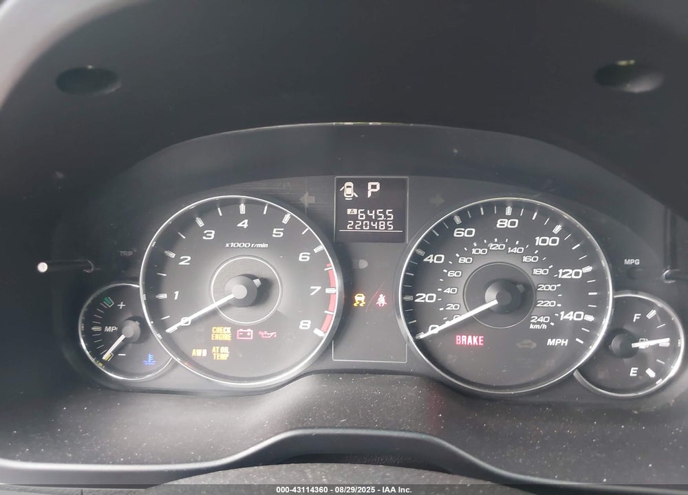 2012 SUBARU OUTBACK 2.5I VIN: 4S4BRCAC4C3226968