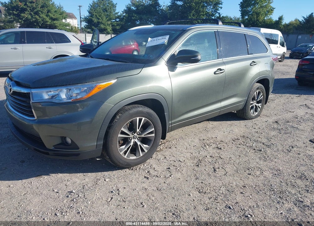 2016 TOYOTA HIGHLANDER VIN: 5TDJKRFH1GS346291