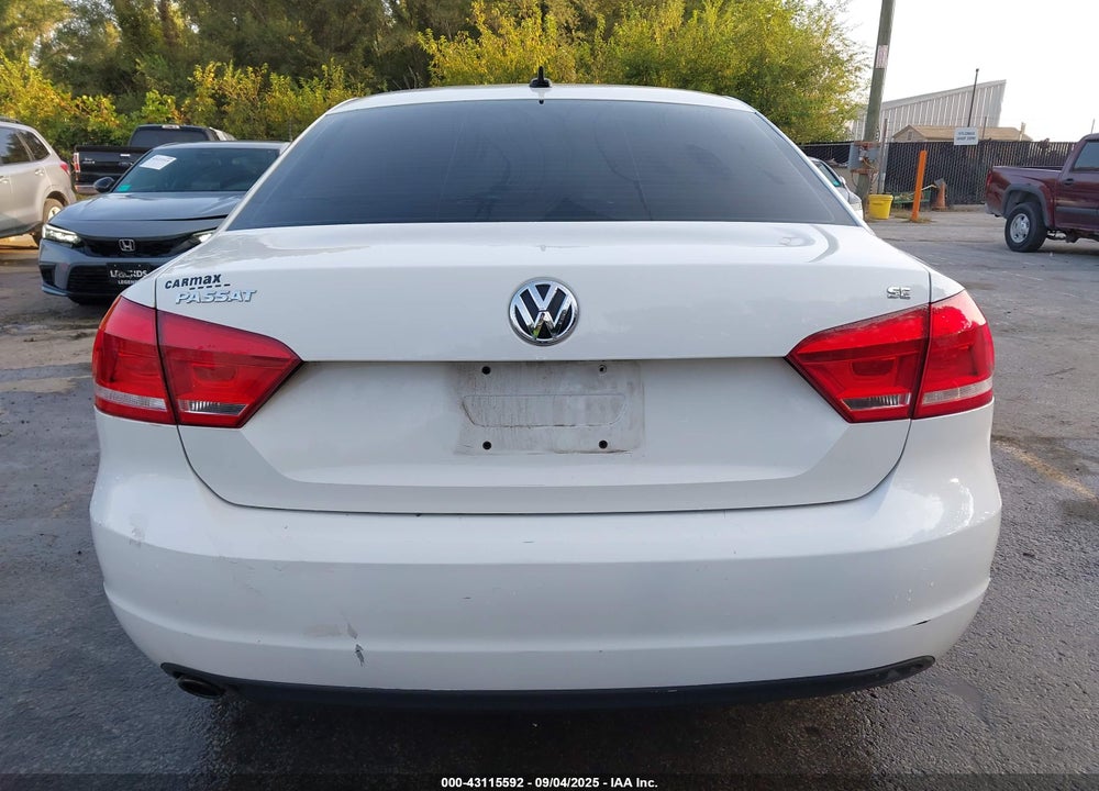 2012 VOLKSWAGEN PASSAT 2.5L SE VIN: 1VWBH7A38CC046047