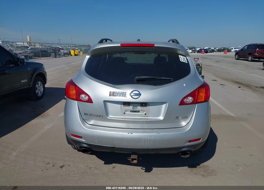 2009 NISSAN MURANO VIN: JN8AZ18W19W120476