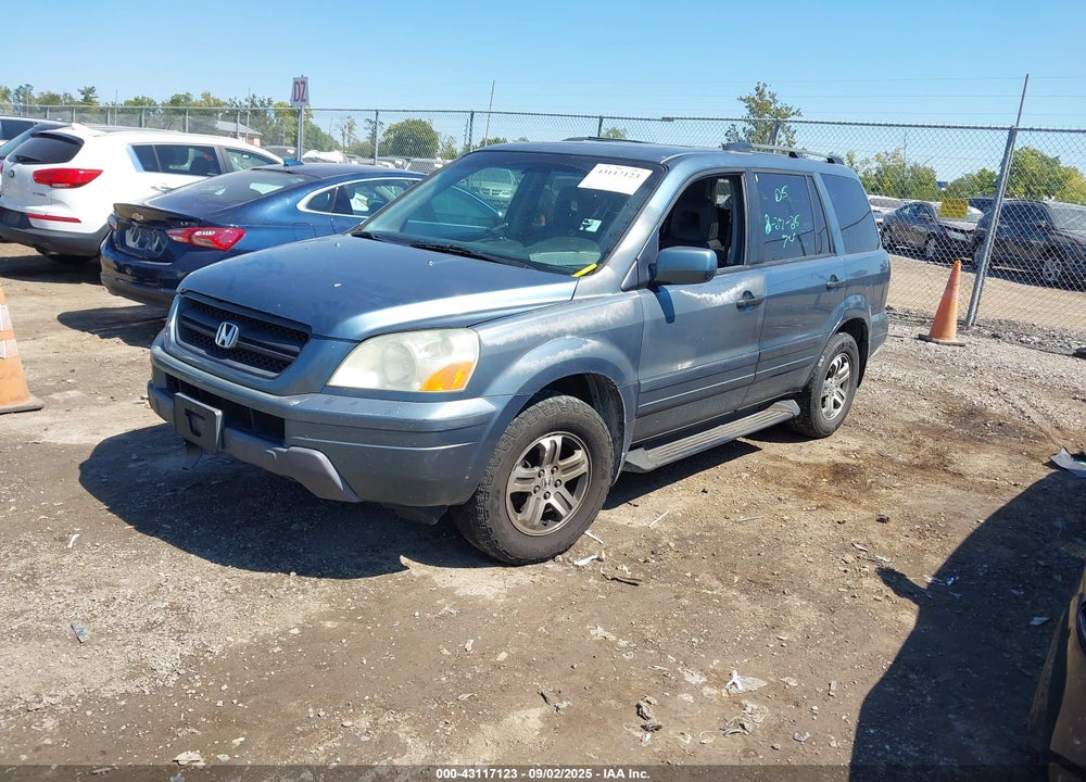 2005 HONDA PILOT EX-L VIN: 5FNYF18565B048067