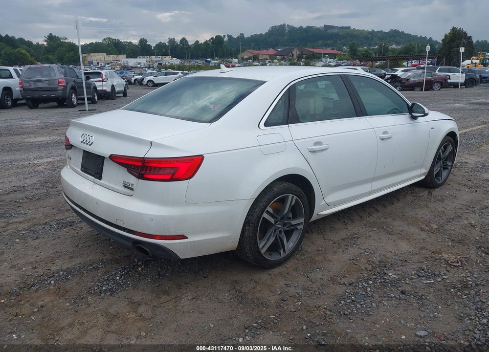 2017 AUDI A4 2.0T PREMIUM VIN: WAUENAF45HN064957