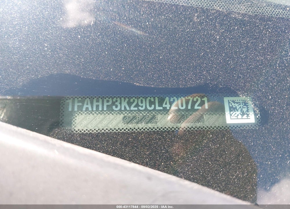 2012 FORD FOCUS VIN: 1FAHP3K29CL420721