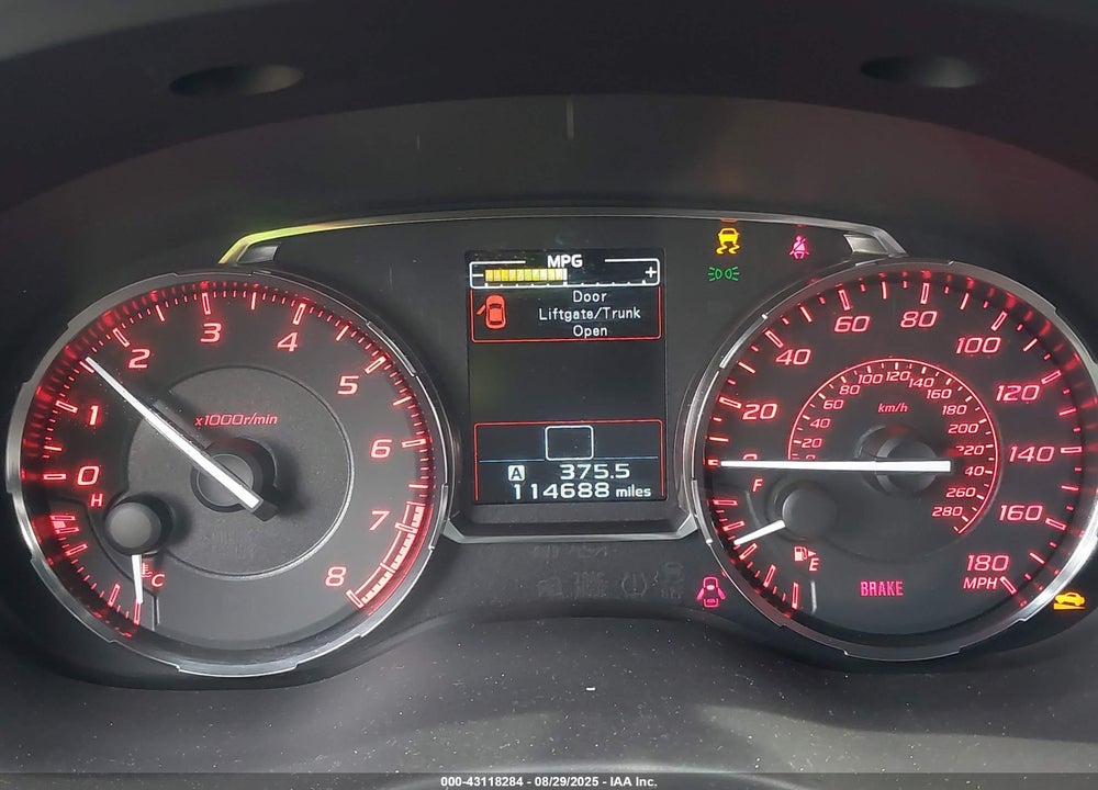 2015 SUBARU WRX VIN: JF1VA1D60F9817714