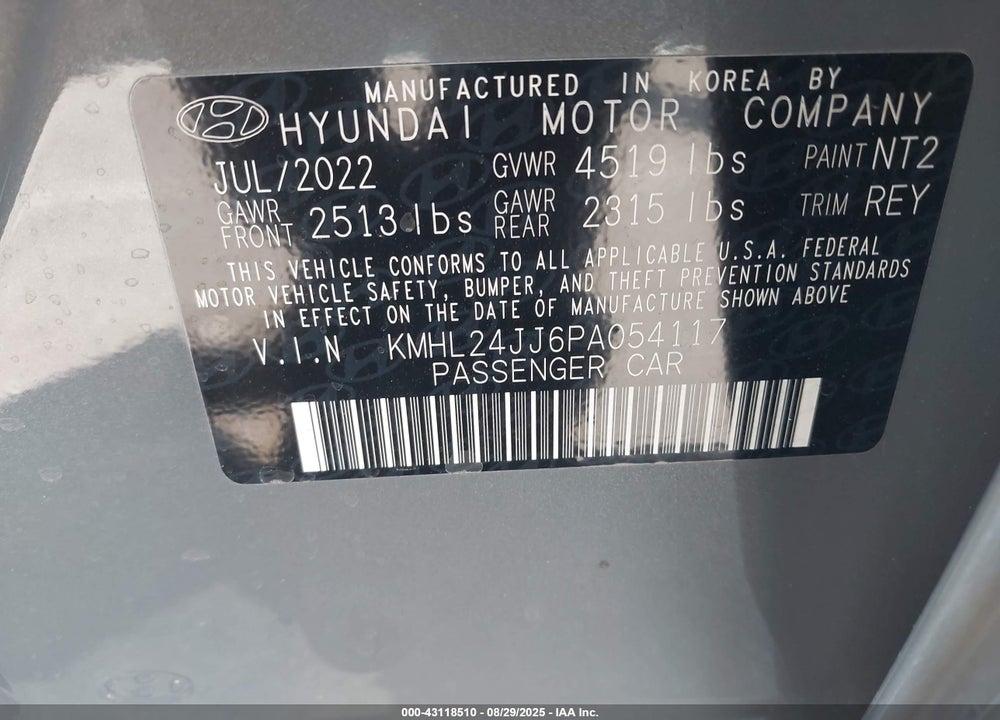 2023 HYUNDAI SONATA HYBRID BLUE VIN: KMHL24JJ6PA054117