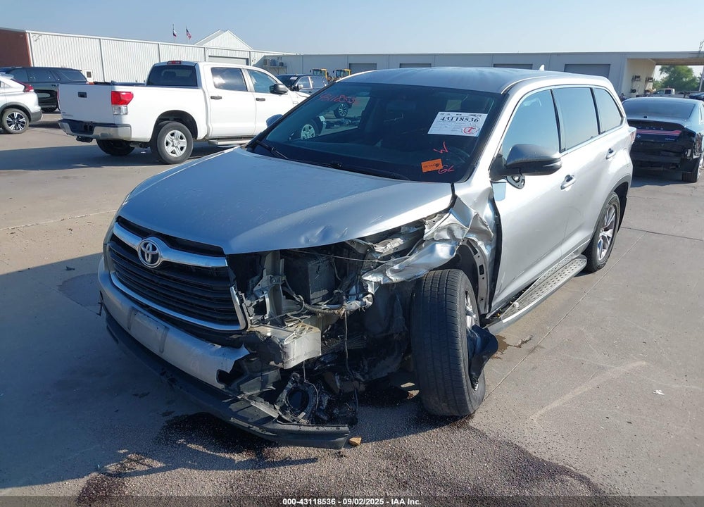 2016 TOYOTA HIGHLANDER VIN: 5TDZKRFH8GS130991