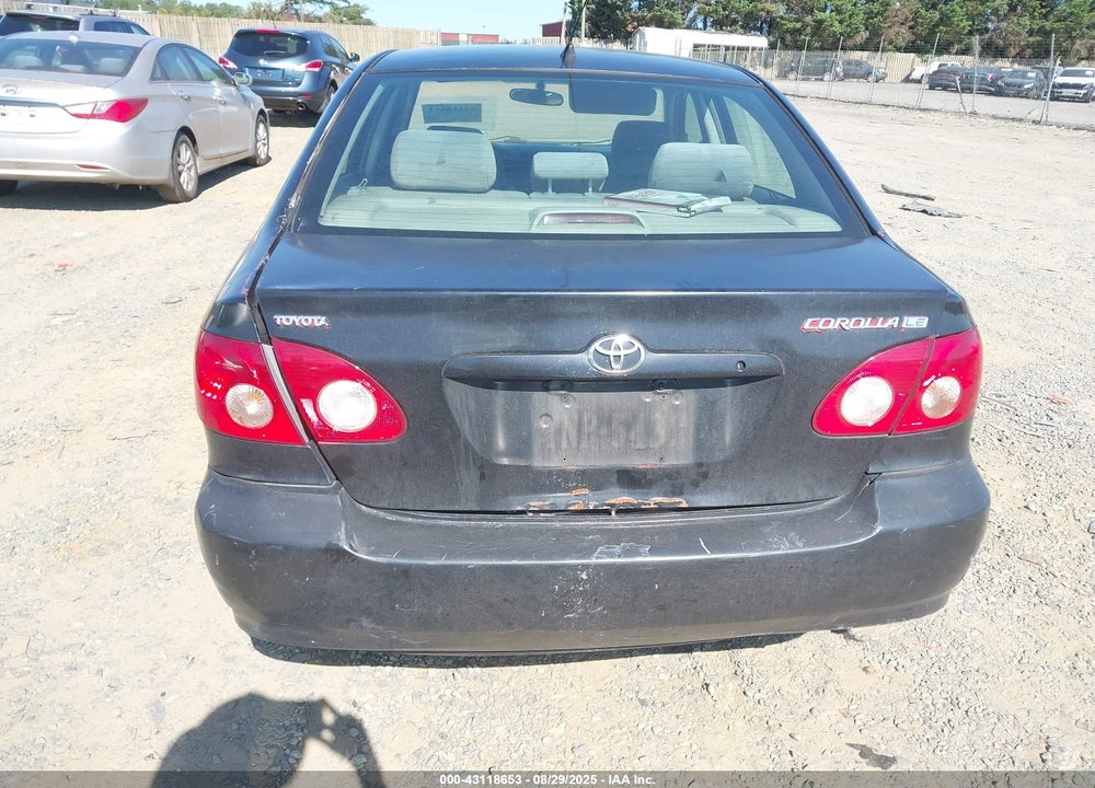 2006 TOYOTA COROLLA LE VIN: 2T1BR32EX6C685972