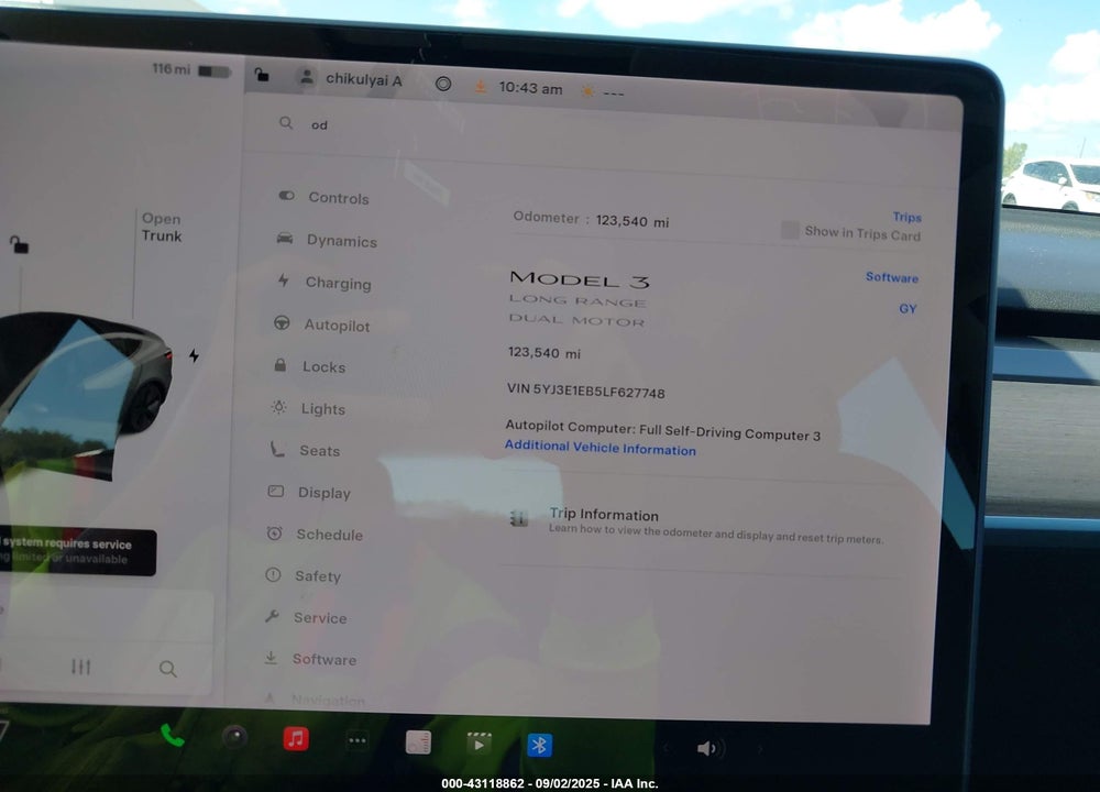2020 TESLA MODEL 3 VIN: 5YJ3E1EB5LF627748
