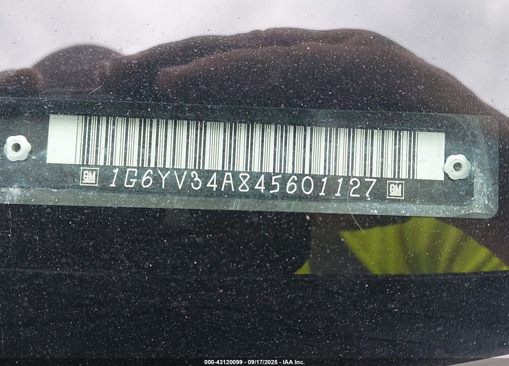 2004 CADILLAC XLR STANDARD VIN: 1G6YV34A845601127