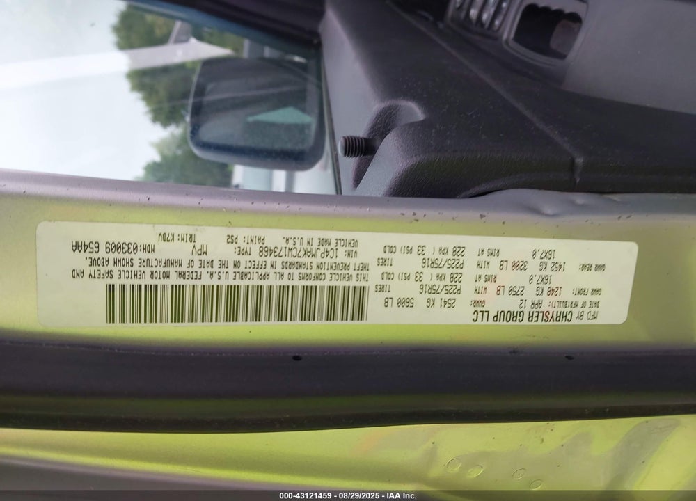 2012 JEEP LIBERTY VIN: 1C4PJMAK7CW173468