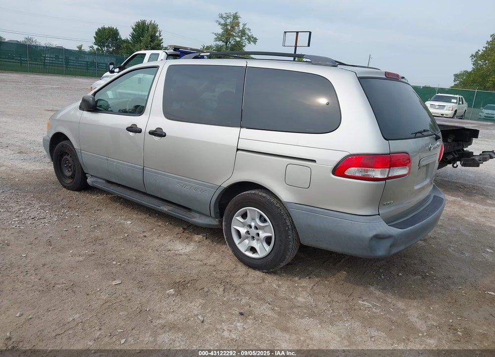 2001 TOYOTA SIENNA LE VIN: 4T3ZF13CX1U363176