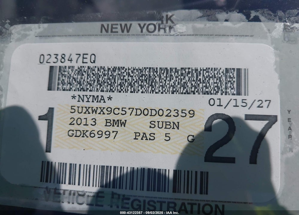 2013 BMW X3 VIN: 5UXWX9C57D0D02359
