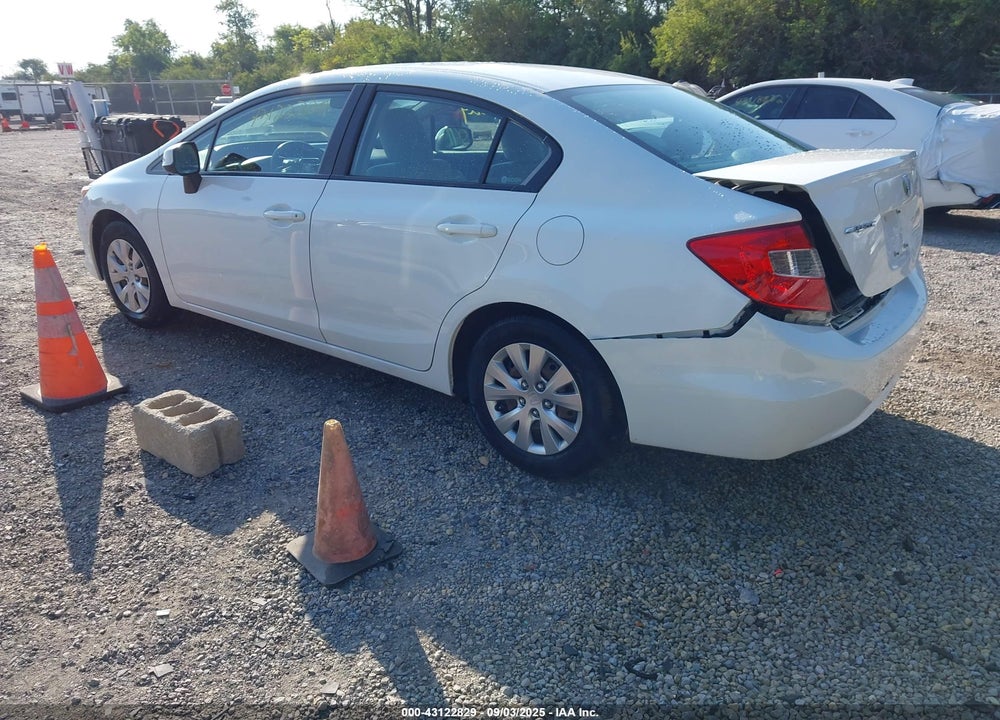 2012 HONDA CIVIC VIN: 19XFB2F51CE002077