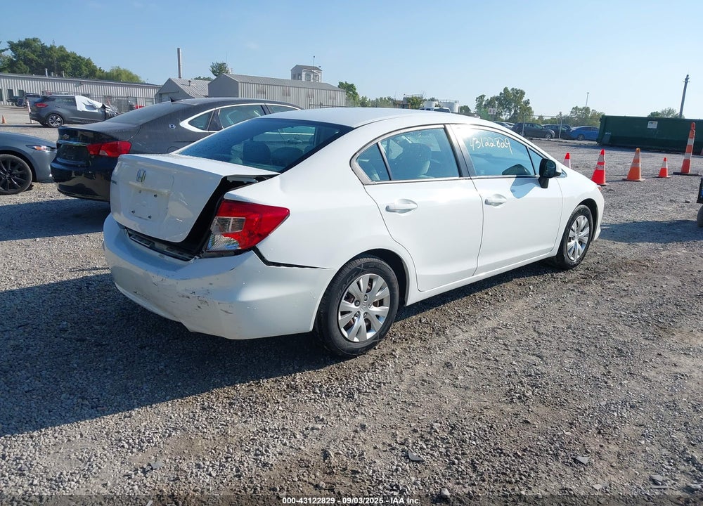 2012 HONDA CIVIC VIN: 19XFB2F51CE002077