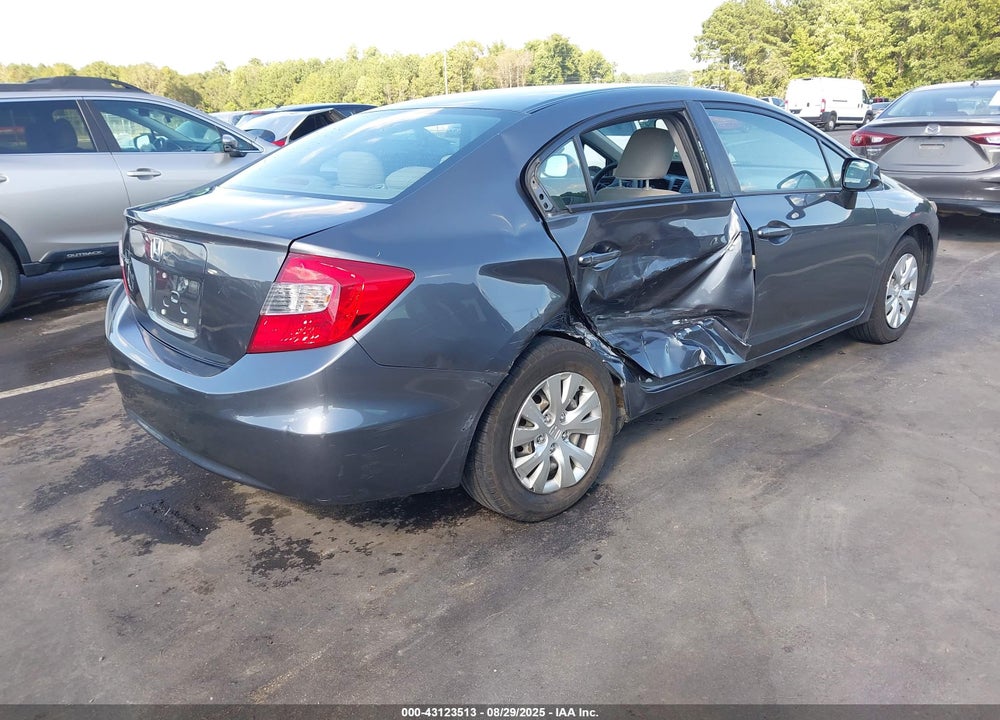 2012 HONDA CIVIC VIN: 19XFB2E51CE020208