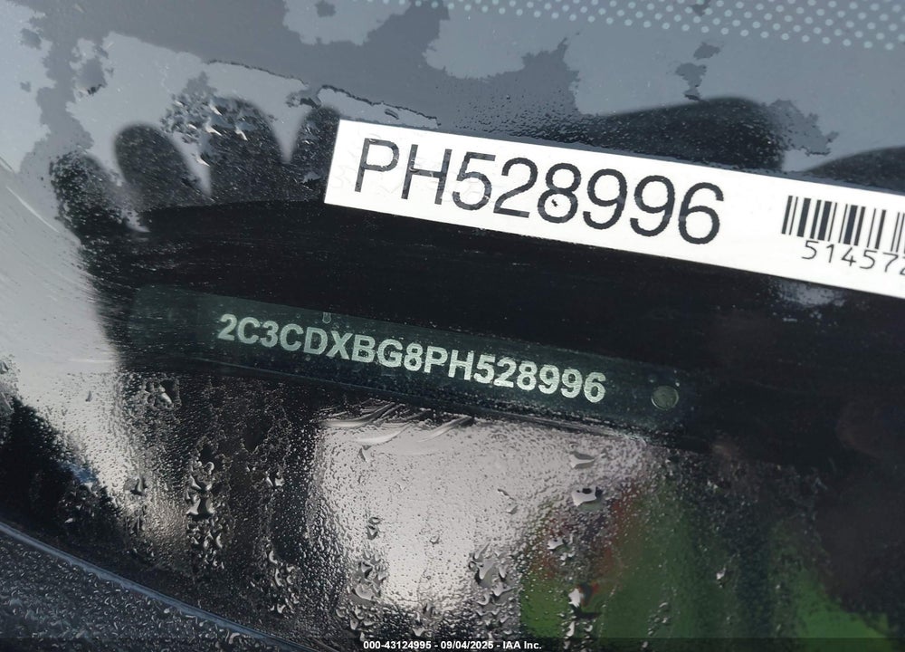 2023 DODGE CHARGER VIN: 2C3CDXBG8PH528996
