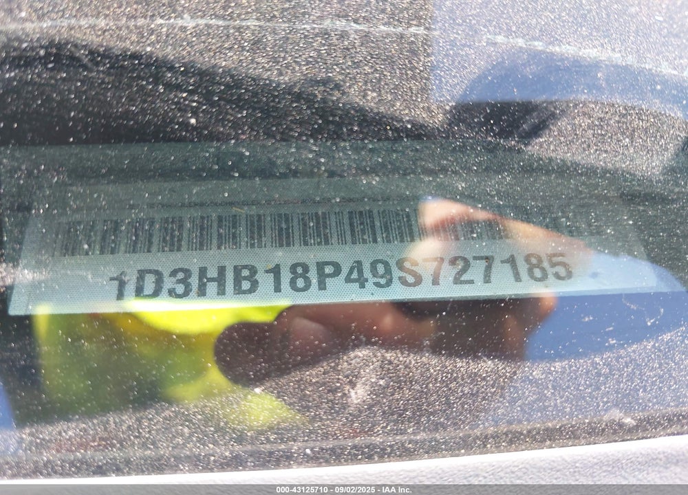 2009 DODGE RAM 1500 VIN: 1D3HB18P49S727185