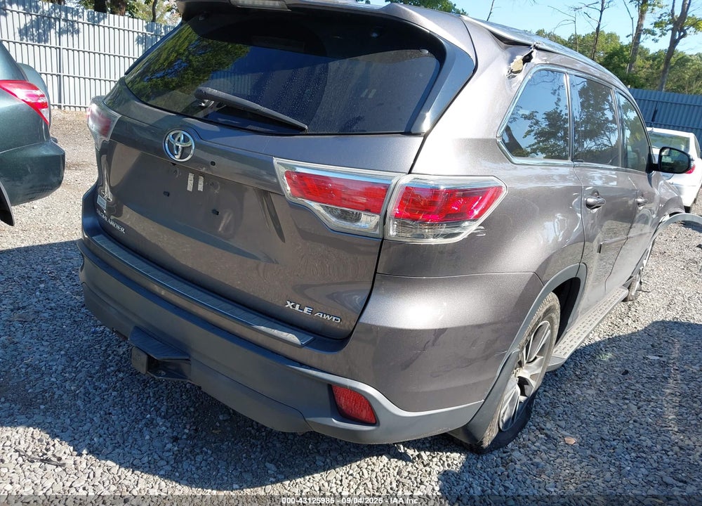 2016 TOYOTA HIGHLANDER XLE V6 VIN: 5TDJKRFH1GS301433