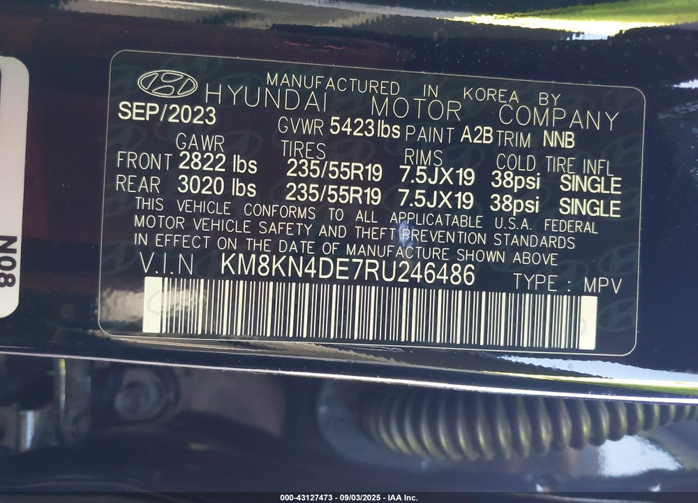 2024 HYUNDAI IONIQ 5 SEL VIN: KM8KN4DE7RU246486