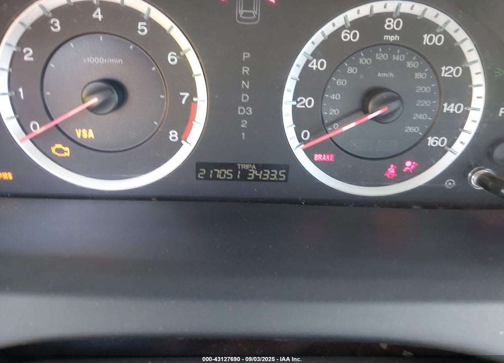 2009 HONDA ACCORD VIN: 1HGCP26879A197825