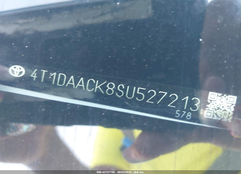 2025 TOYOTA CAMRY VIN: 4T1DAACK8SU527213