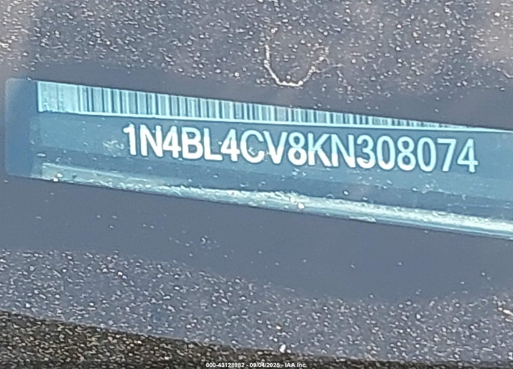 2019 NISSAN ALTIMA VIN: 1N4BL4CV8KN308074