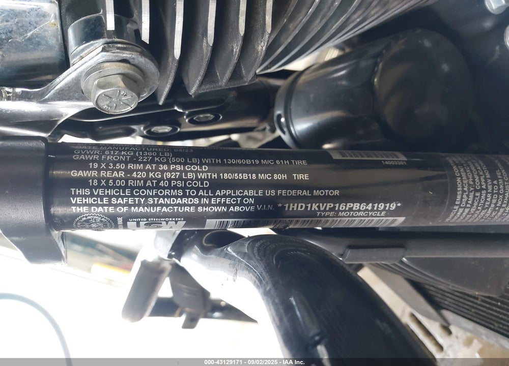 2023 HARLEY-DAVIDSON FLHRXS VIN: 1HD1KVP16PB641919