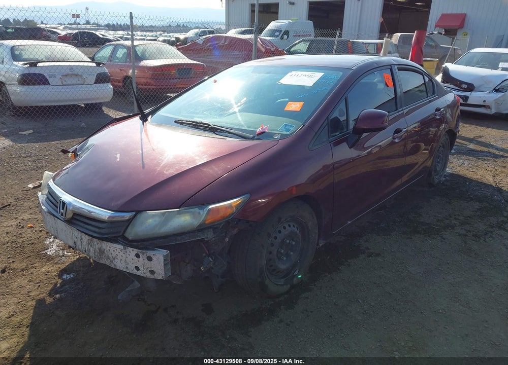 2012 HONDA CIVIC VIN: 19XFB2F5XCE385954