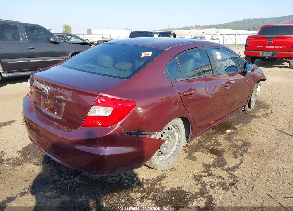 2012 HONDA CIVIC VIN: 19XFB2F5XCE385954